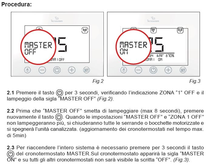 Accensione Master